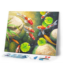 Load image into Gallery viewer, Diamond Painting - Koi Carp in a pond