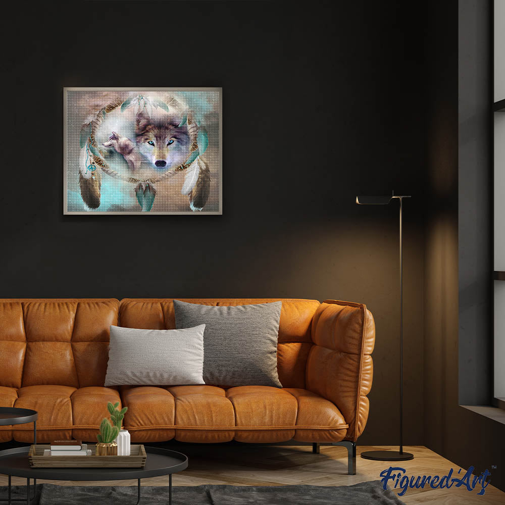 Diamond Painting - Wolves and Feathers