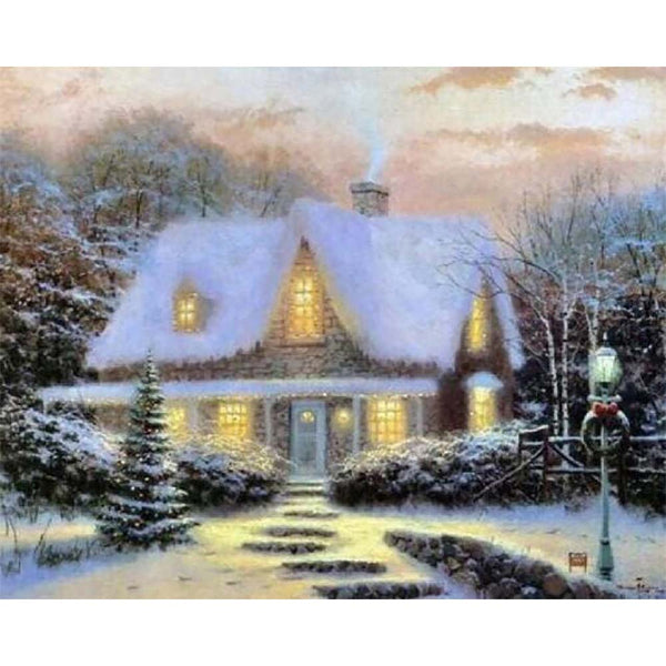 Diamond Painting - Winter Chalet in the snow