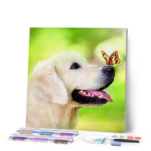 Load image into Gallery viewer, Diamond Painting - Butterfly and Labrador