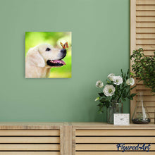 Load image into Gallery viewer, Diamond Painting - Butterfly and Labrador