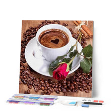 Load image into Gallery viewer, Diamond Painting - Coffee and Rose