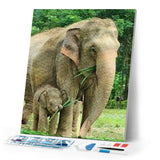 Diamond Painting | Diamond Painting - Elephant and Newborn | animals Diamond Painting Animals elephants | FiguredArt
