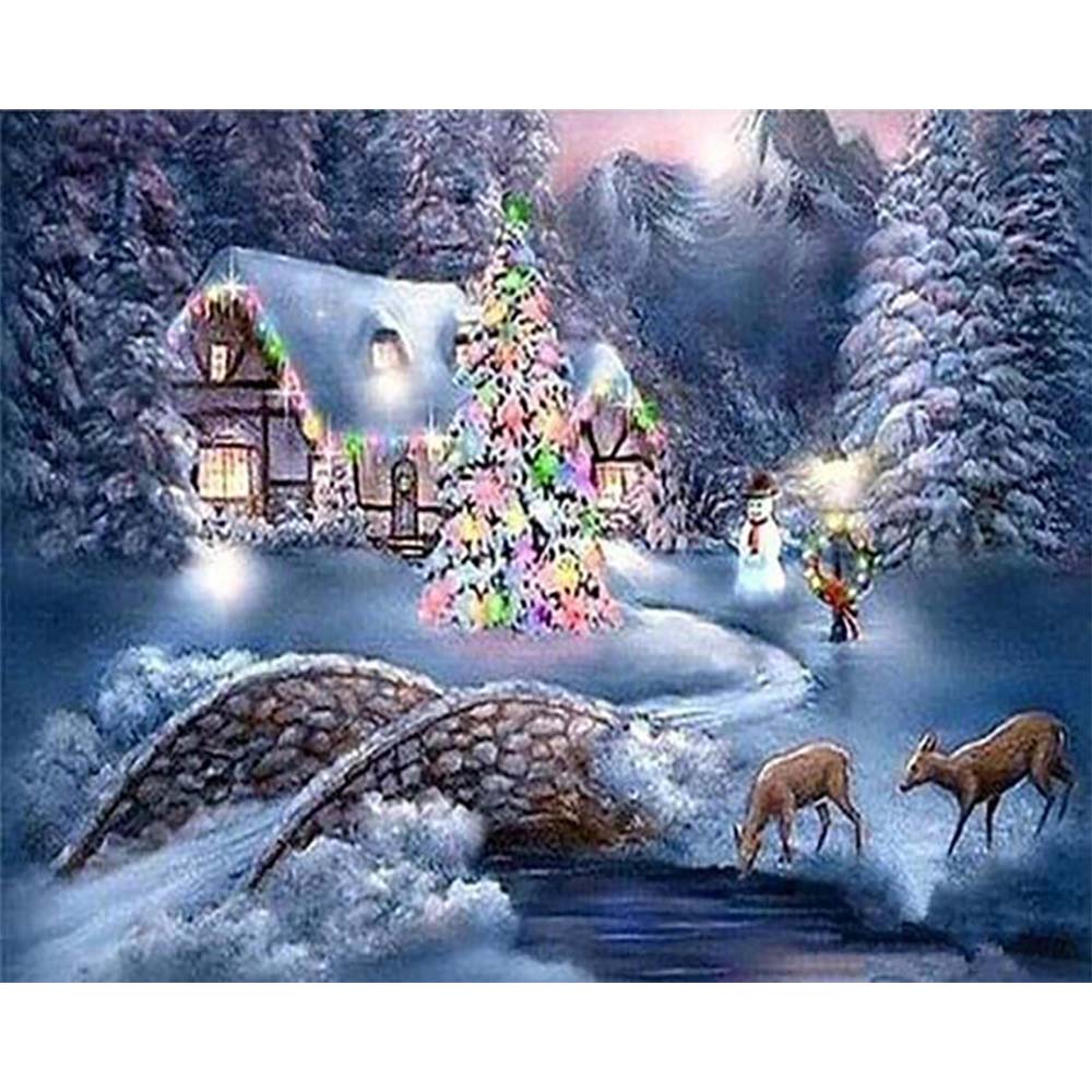 Diamond Painting - Chalet during Winter
