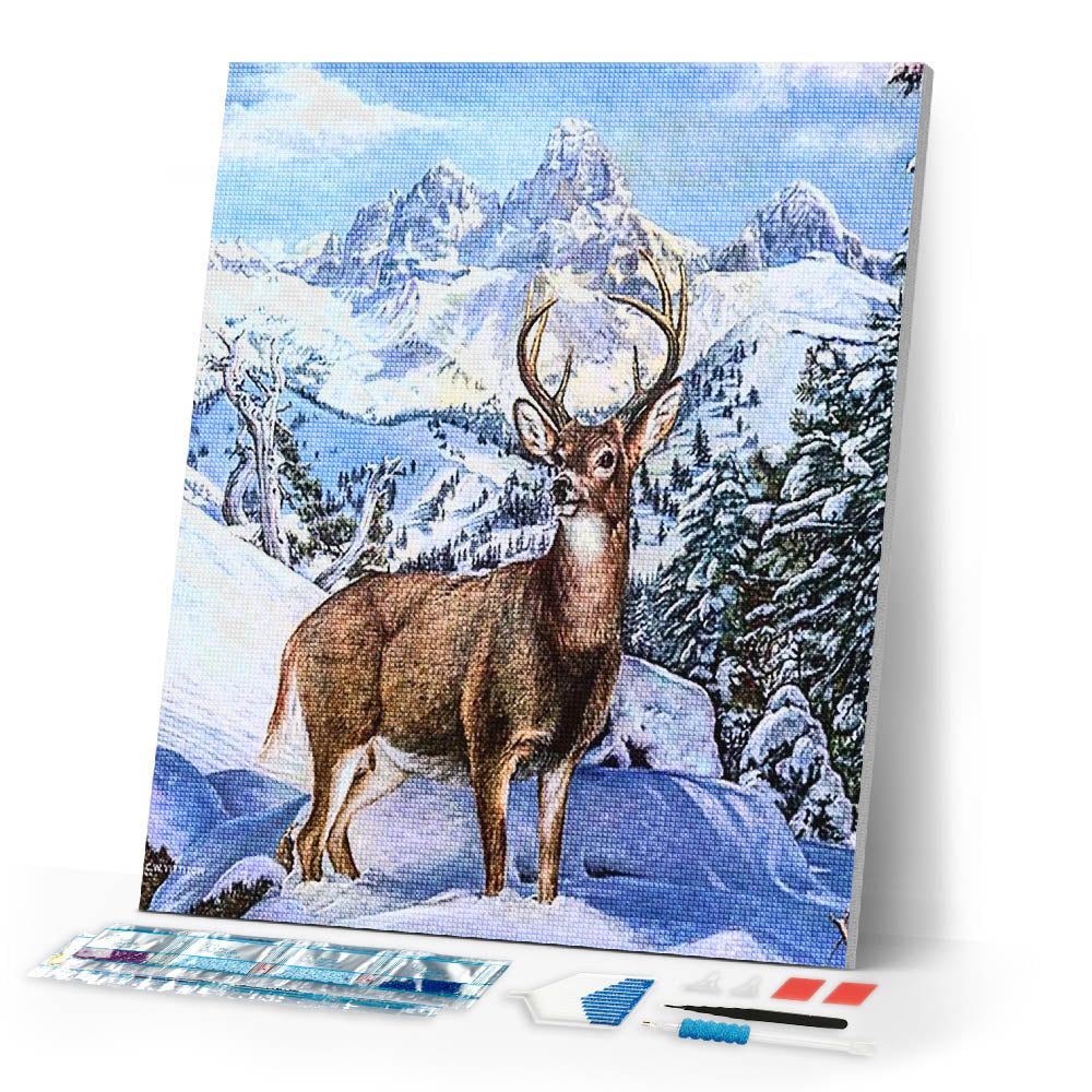 Diamond Painting - Large deer in the mountains