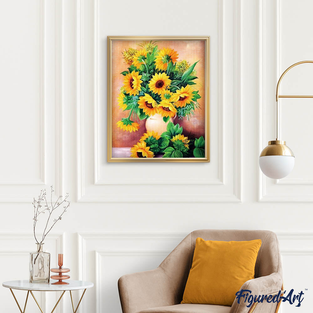 Diamond Painting - Sunflowers Vase