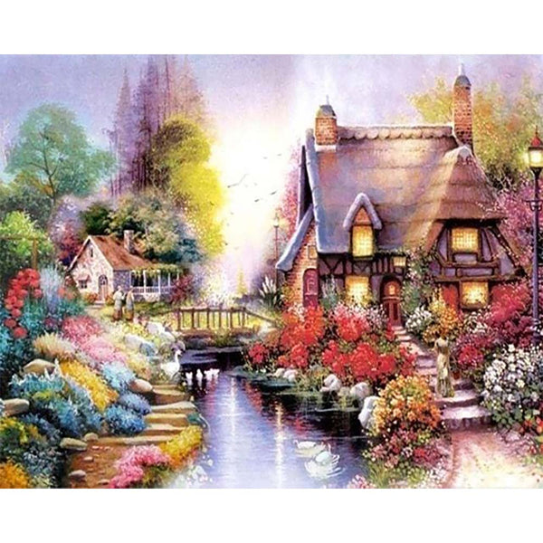 Diamond Painting - House and River