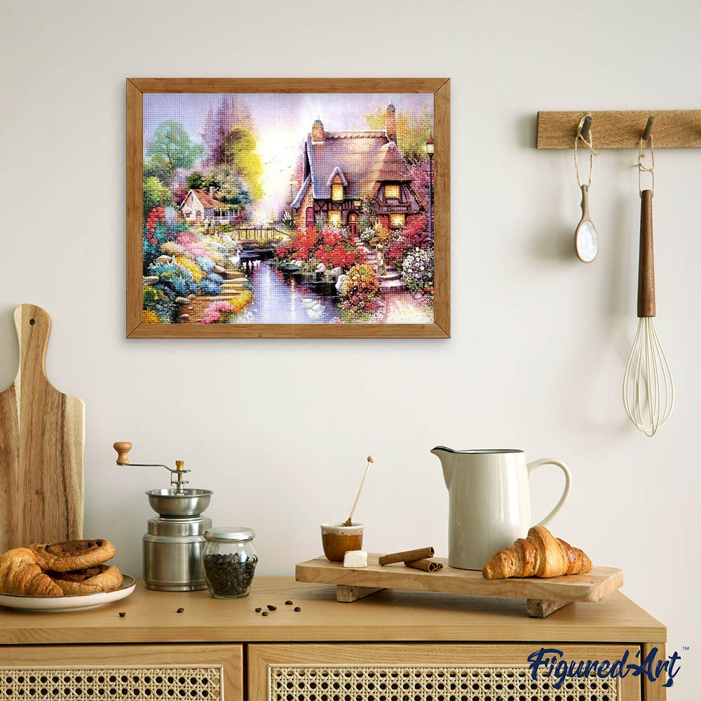 Diamond Painting - House and River