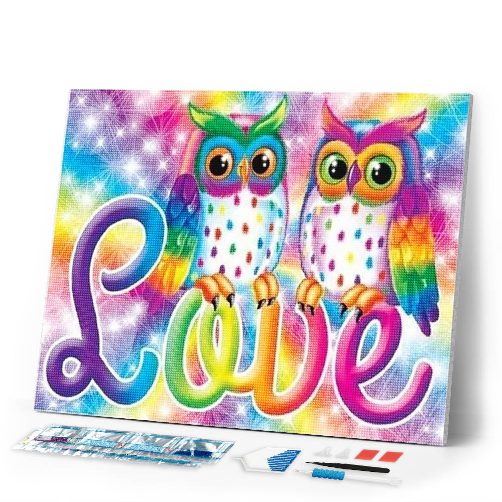 Diamond Painting | Diamond Painting - Love Owls | Diamond Painting Other other owls | FiguredArt
