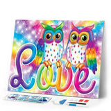 Diamond Painting | Diamond Painting - Love Owls | Diamond Painting Other other owls | FiguredArt