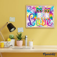 Load image into Gallery viewer, Diamond Painting - Love Owls