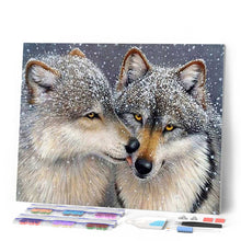 Load image into Gallery viewer, Diamond Painting - Wolves under the Snow