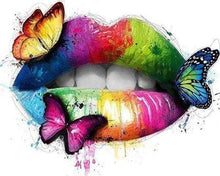 Load image into Gallery viewer, Diamond Painting | Diamond Painting - Lips and Butterflies | animals butterflies Diamond Painting Animals | FiguredArt