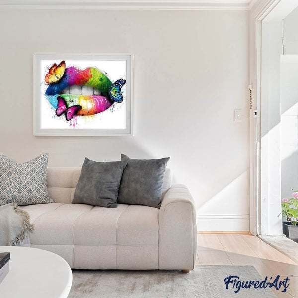 Diamond Painting - Lips and Butterflies