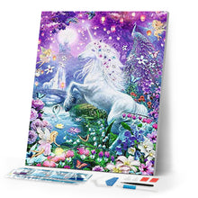 Load image into Gallery viewer, Diamond Painting - Unicorn and fairy landscape