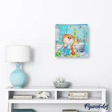 Load image into Gallery viewer, Diamond Painting - Cat in the Bathroom