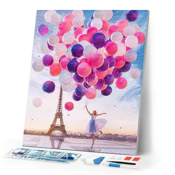 Diamond Painting | Diamond Painting - Paris and Balloons | cities Diamond Painting Cities Diamond Painting Romance romance | FiguredArt