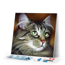 Load image into Gallery viewer, Diamond Painting | Diamond Painting - Cat Portrait | animals cats Diamond Painting Animals | FiguredArt