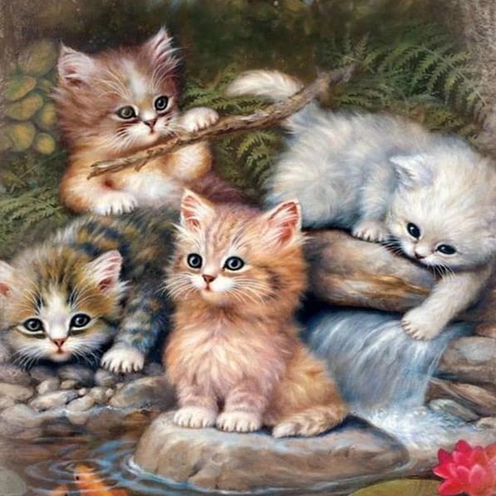 Diamond Painting - Kitten Players