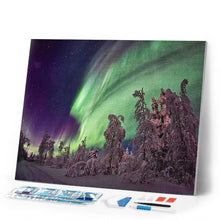 Load image into Gallery viewer, Diamond Painting | Diamond Painting - Northern Lights and Trees | Diamond Painting Landscapes landscapes | FiguredArt