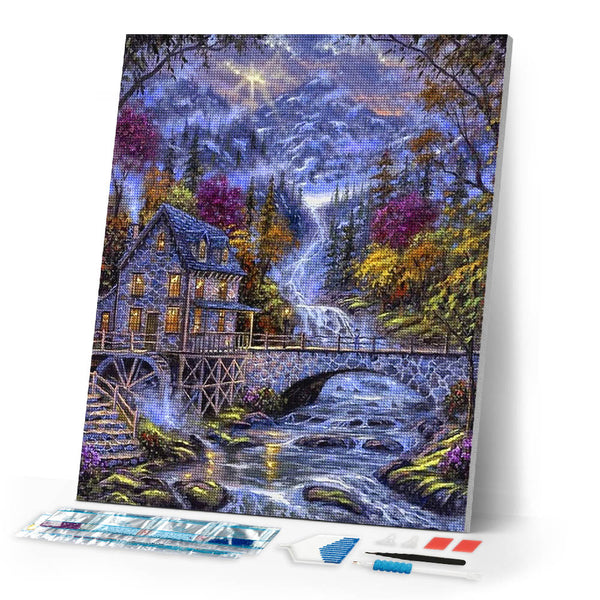 Diamond Painting | Diamond Painting - River at Night | Diamond Painting Landscapes landscapes | FiguredArt