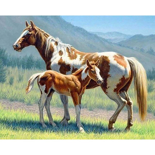 Diamond Painting - Horse and Foal