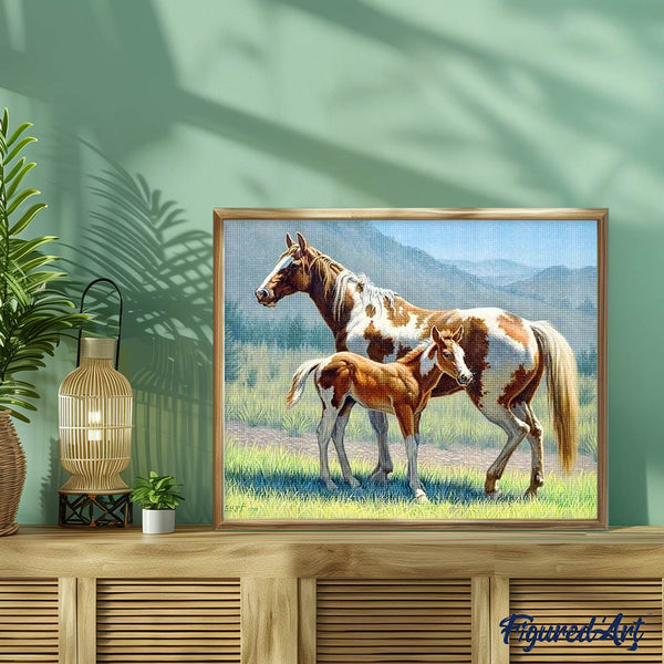 Diamond Painting - Horse and Foal