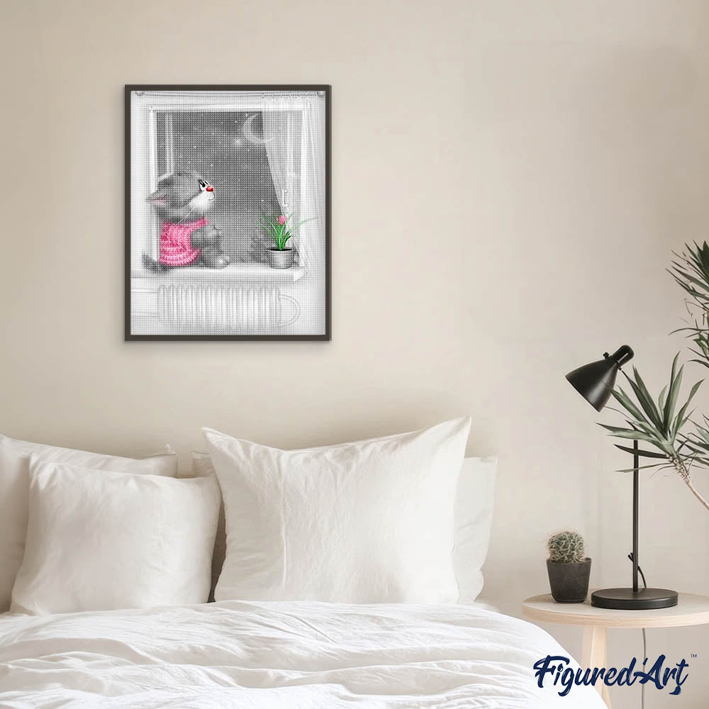 Diamond Painting - Kitten Moonlight