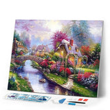 Diamond Painting | Diamond Painting - Somewhere in the Countryside | Diamond Painting Landscapes landscapes winter | FiguredArt