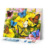 Diamond Painting | Diamond Painting - Butterflies and Yellow Flowers | animals butterflies Diamond Painting Animals | FiguredArt