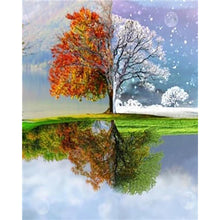 Load image into Gallery viewer, Diamond Painting - Tree Multi Seasons