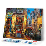Diamond Painting - Table next to the canal
