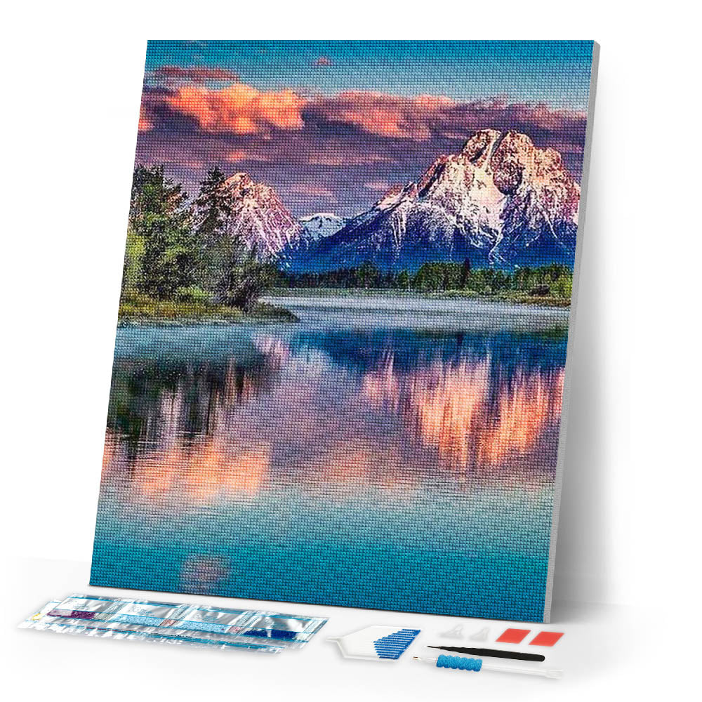 Diamond Painting - Mountain Landscape and Lake – Figured'Art