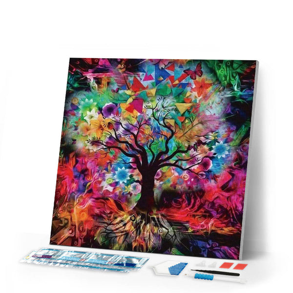 Diamond Painting | Diamond Painting - Abstract Tree | Diamond Painting Landscapes landscapes trees | FiguredArt