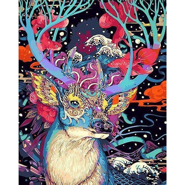Diamond Painting - Reindeer modern Multicolor