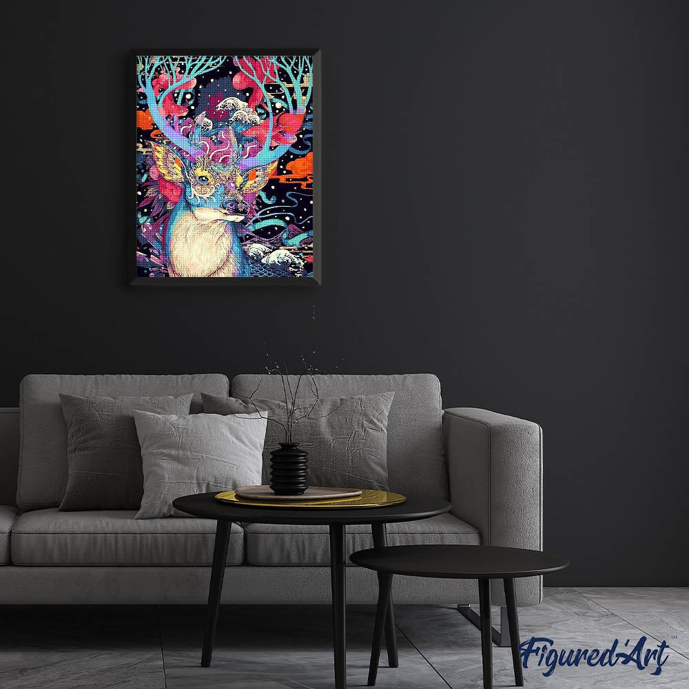 Diamond Painting - Reindeer modern Multicolor
