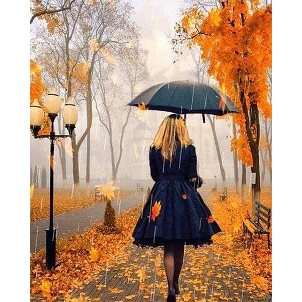 Diamond Painting - Woman in the Rain