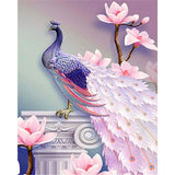 Diamond Painting - Pretty Peacock and Flowers