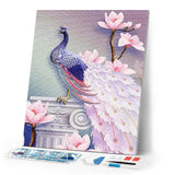 Diamond Painting - Pretty Peacock and Flowers