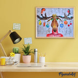Diamond Painting - Moose and Christmas ornaments