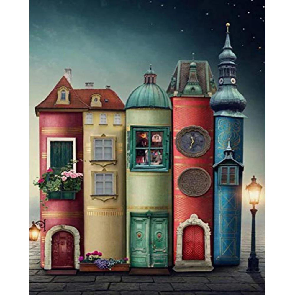 Diamond Painting - Books and City