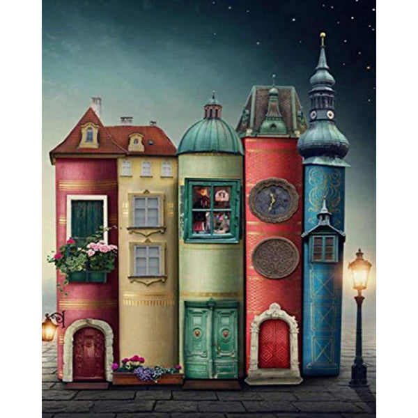 Diamond Painting - Books and City