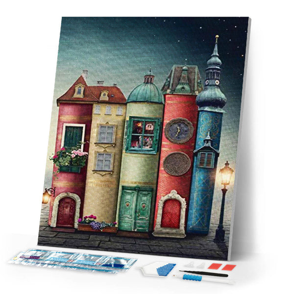 Diamond Painting - Books and City