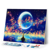 Diamond Painting - Moon and beautiful reflection