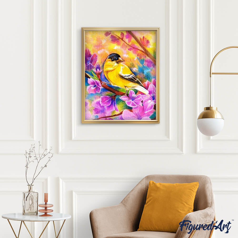 Diamond Painting - Bird and Flowers