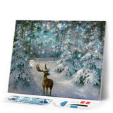 Diamond Painting | Diamond Painting - Snow Reindeer | animals deer Diamond Painting Animals Diamond Painting Landscapes landscapes |
