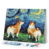 Diamond Painting - Dog and Starry Sky