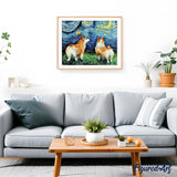 Diamond Painting - Dog and Starry Sky