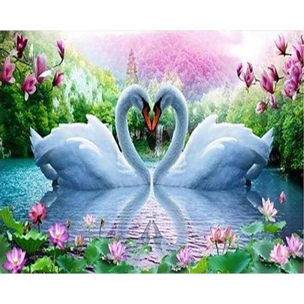 Diamond Painting - Love Swans