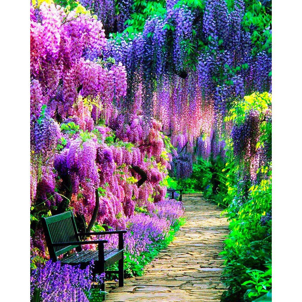 Diamond Painting - Path in a bright garden